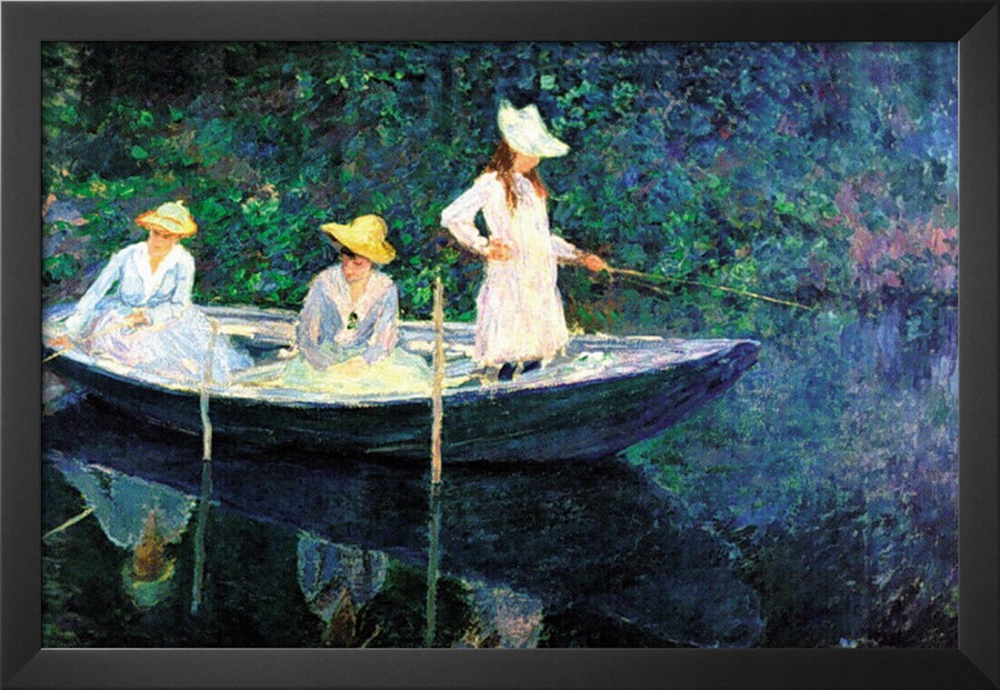 Women Fishing-Claude Monet Painting